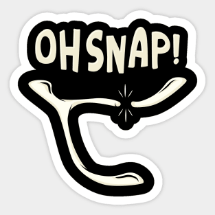 'Oh Snap ' Cool Thanksgiving  Turkey Wishbone Sticker